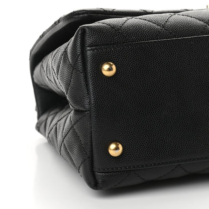 Chanel Caviar Lizard Quilted Small Coco Handle Flap Black 7 of 9