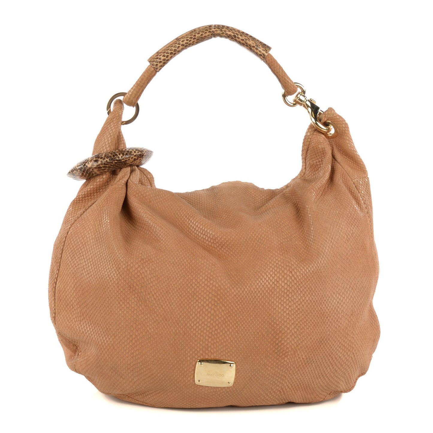 Snakeskin Embossed Sky Hobo