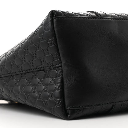 Gucci Soft Microguccissima Small Zippered Satchel Black 9 of 10
