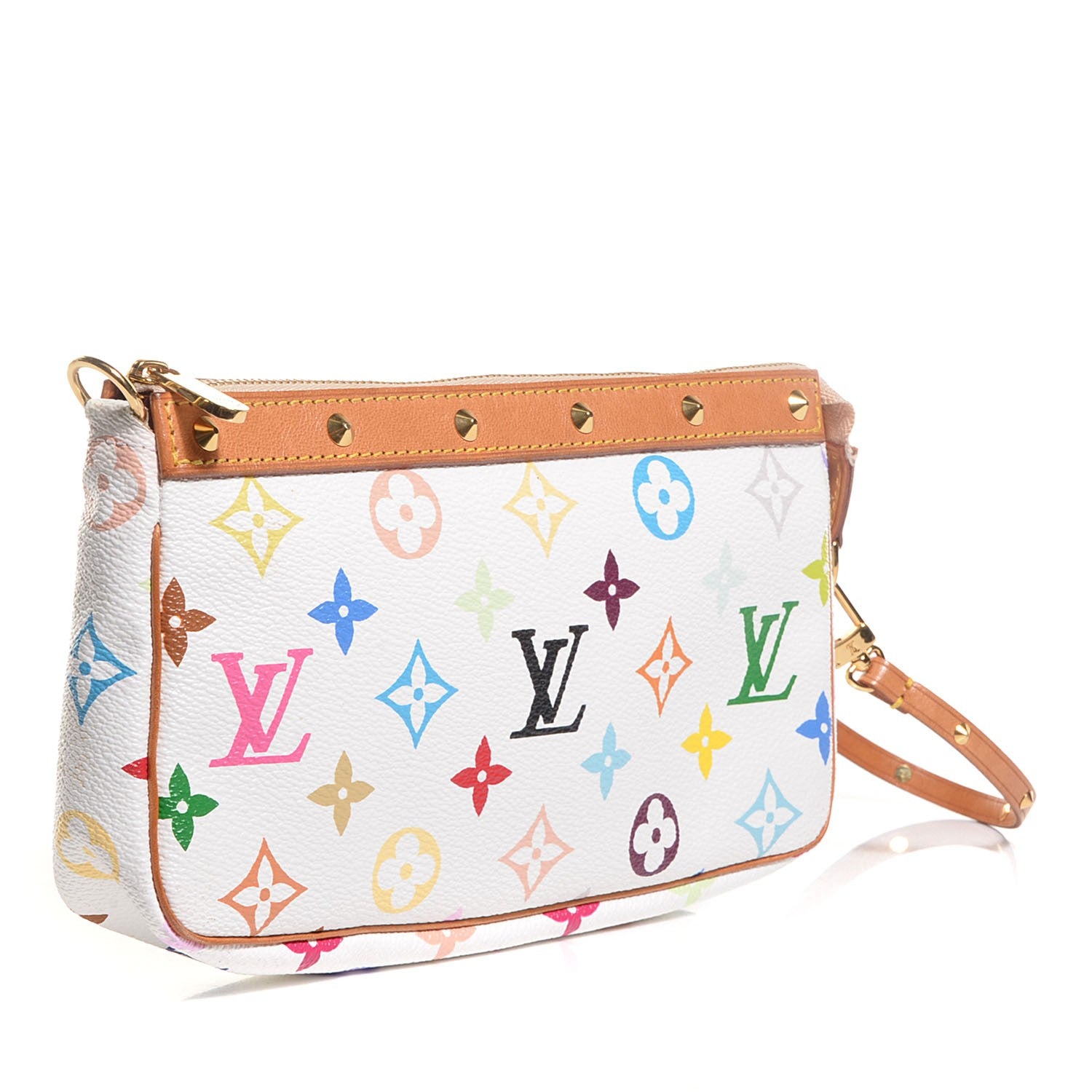 Louis Vuitton Monogram Multicolor Pochette Accessories White 5 of 10