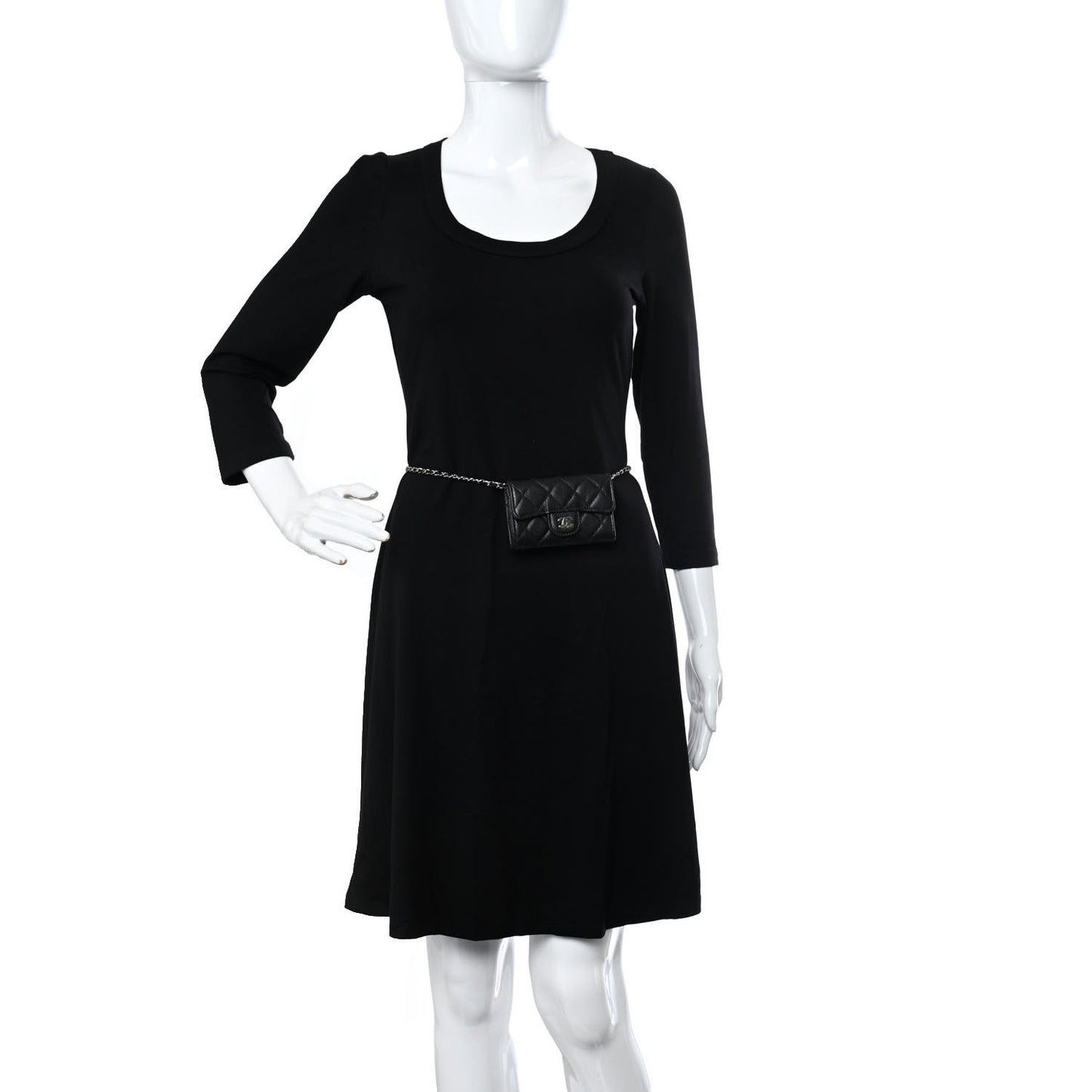Caviar Quilted Belt Bag Black