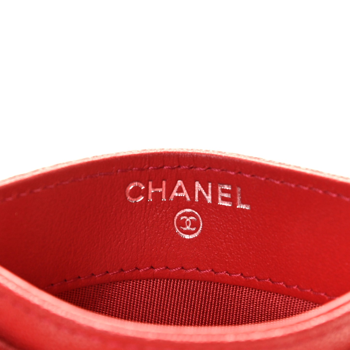 Caviar Quilted Boy Card Holder Red