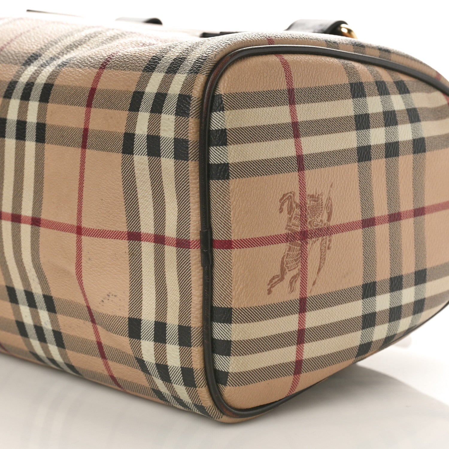 Burberry Haymarket Check Small Chester Bowling Bag Chocolate 9 of 12
