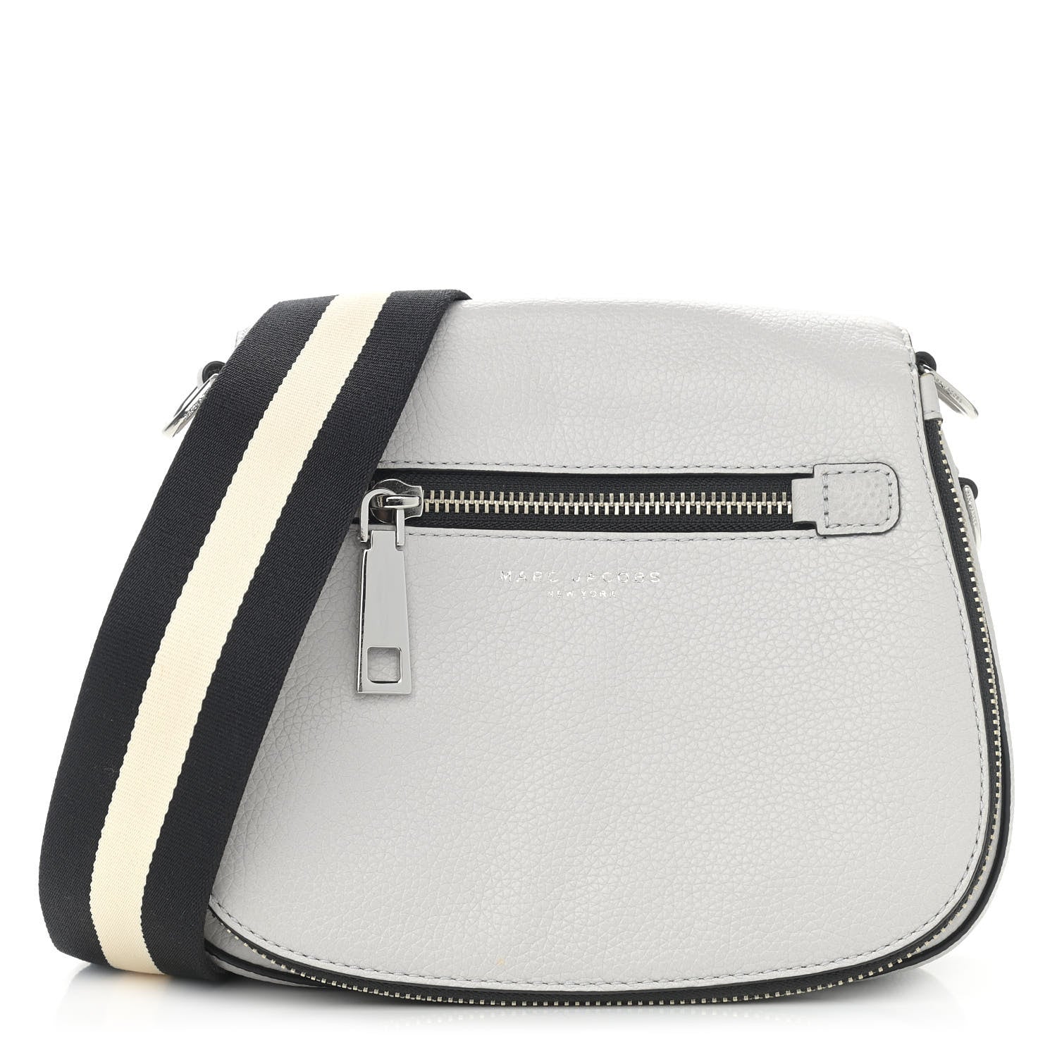 Marc Jacobs Pebbled Calfskin Recruit Nomad Crossbody Rock Gray 1 of 12