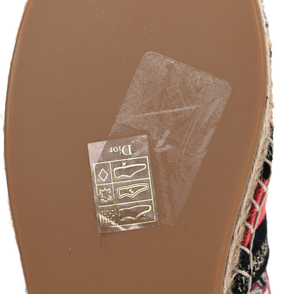 Christian Dior Canvas Embroidered Pop Granville Espadrille 40.5 Black Multicolor 12 of 13