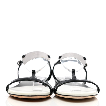Christian Dior Patent Solar Sandals 35.5 Black 2 of 9