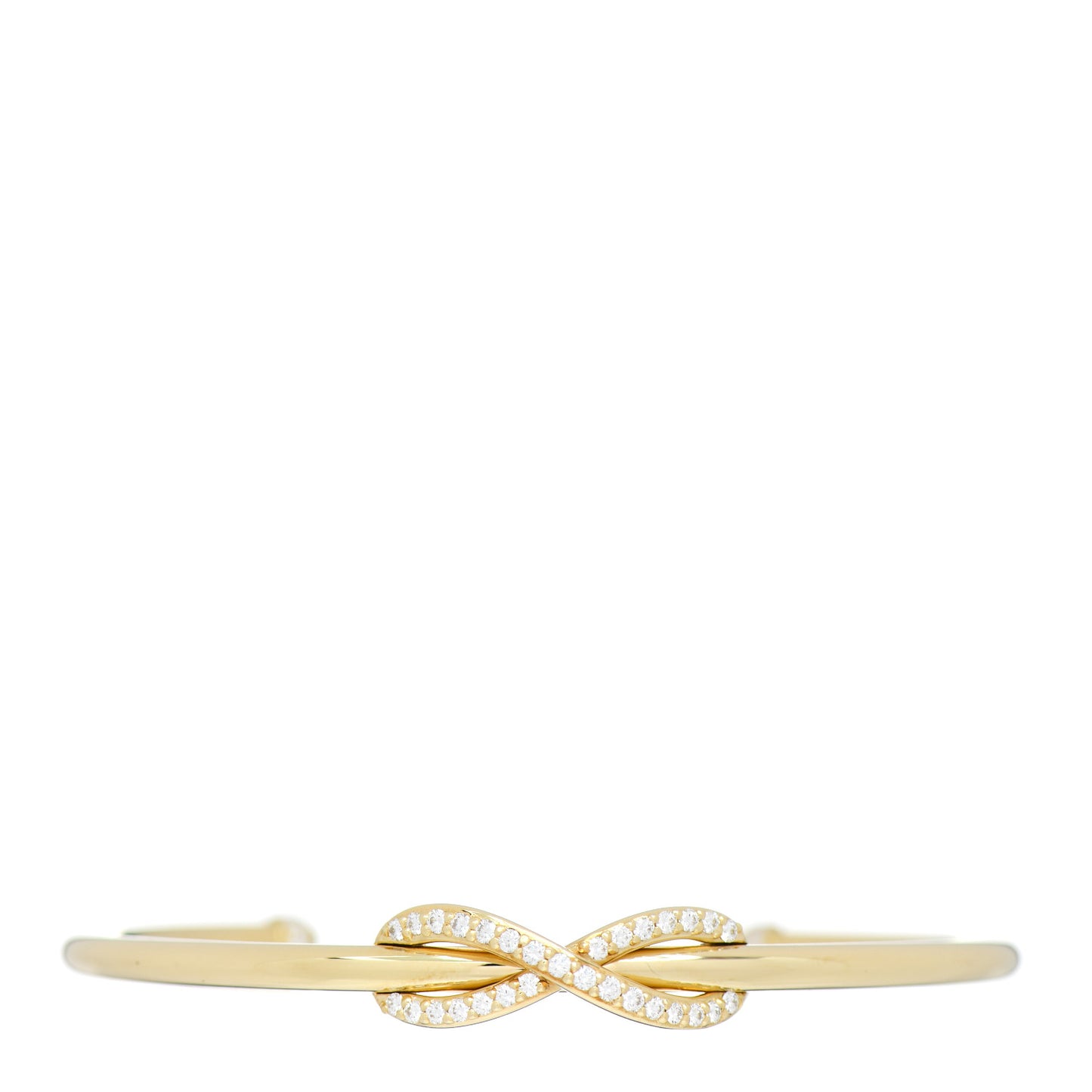 18K Yellow Gold Diamond Infinity Cuff Bracelet