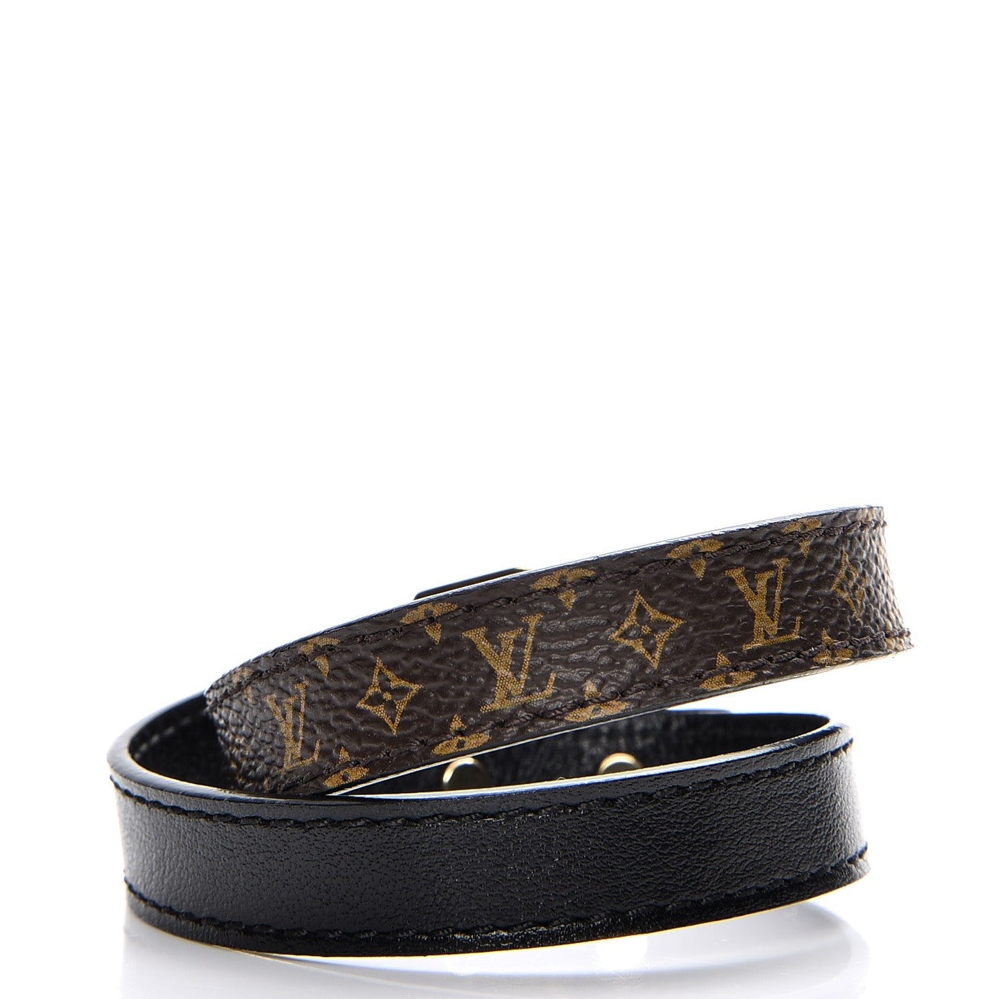 Monogram Lockit Bracelet 17 Black