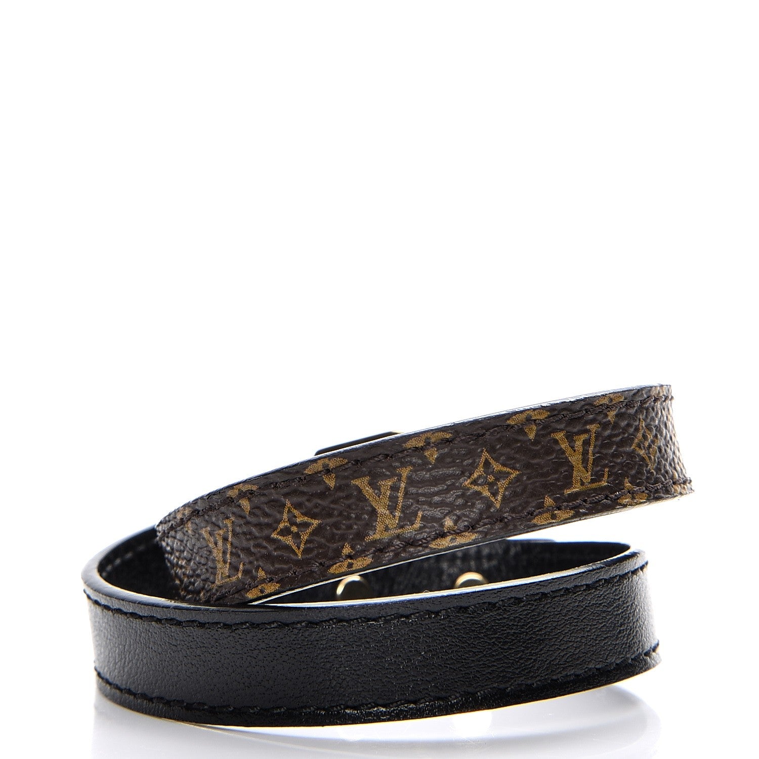 Louis Vuitton Monogram Lockit Bracelet 17 Black 3 of 6