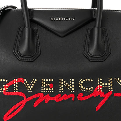 Givenchy Calfskin Signature Logo Small Antigona Black 7 of 12