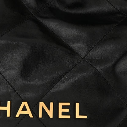 Chanel Shiny Calfskin Quilted Small Chanel 22 Black 12 of 13