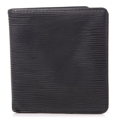 Louis Vuitton Epi 6 Card Billfold Wallet Black 1 of 10