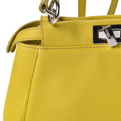 Fendi Nappa Mini Peekaboo Iconic Satchel Lime 15 of 22
