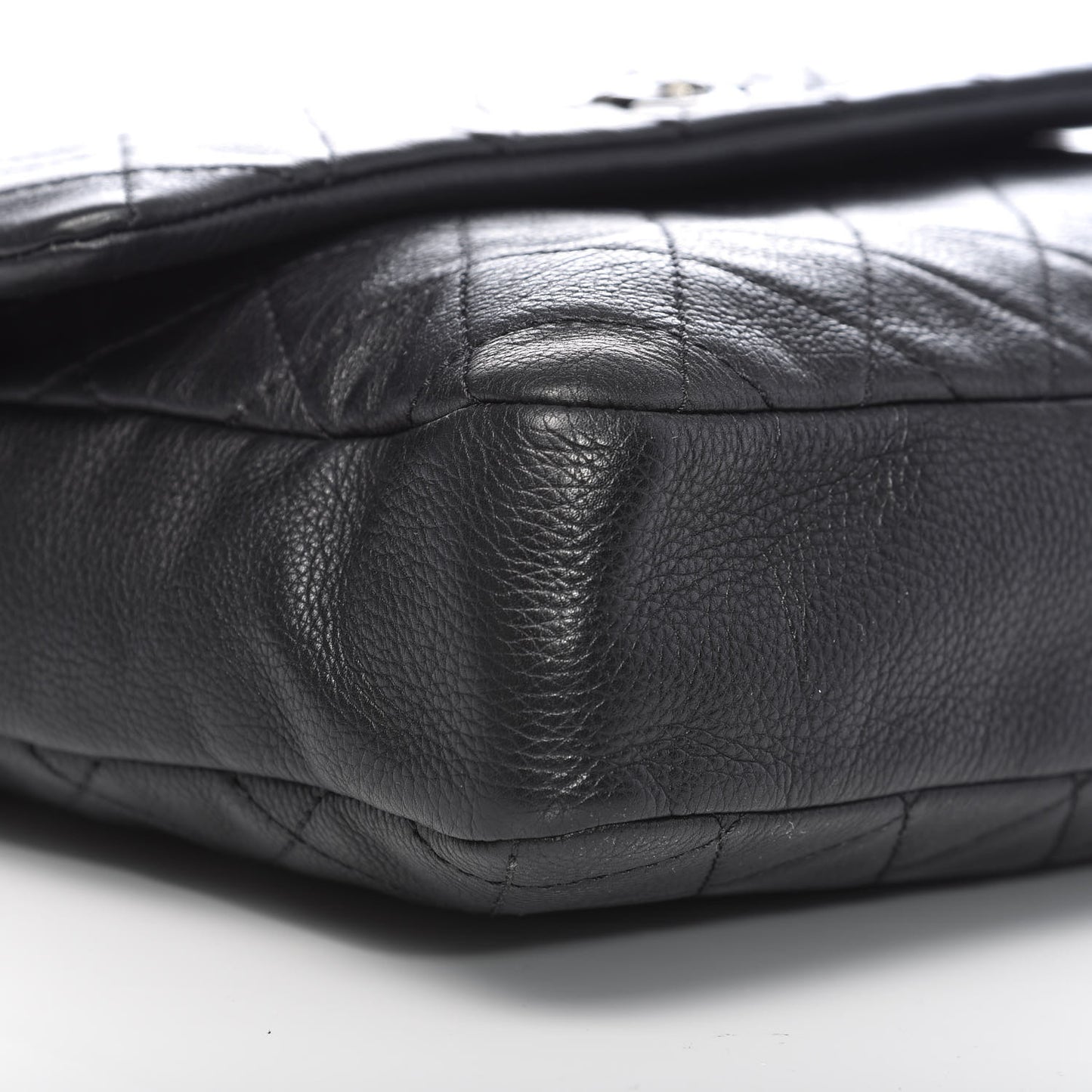Calfskin Quilted Couture Messenger Black