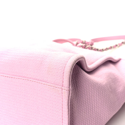 Chanel Mixed Fibers Medium Deauville Tote Dark Pink 12 of 13