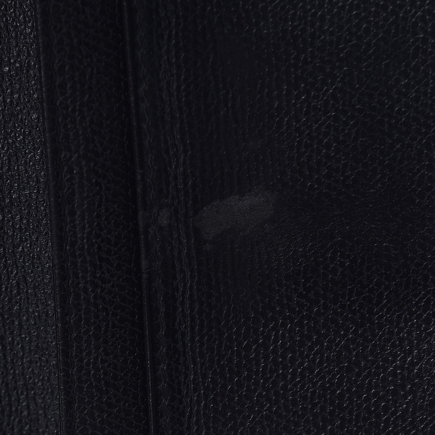Grained Calfskin CC Button Yen Wallet Black