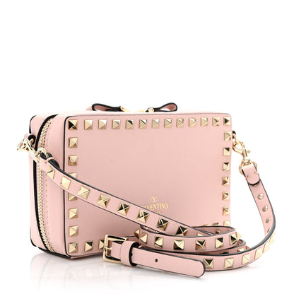 Valentino Garavani Calfskin Rockstud Crossbody Clutch Water Rose 3 of 10