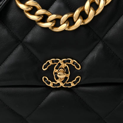 Chanel Lambskin Quilted Large Chanel 19 Flap Black 8 of 11