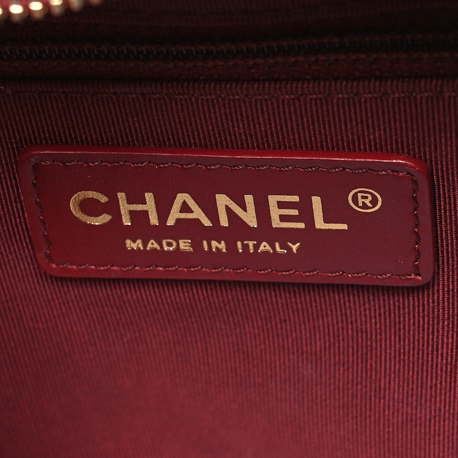 Chanel Calfskin Quilted CC Medium Vanity Case Dark Red 9 of 15