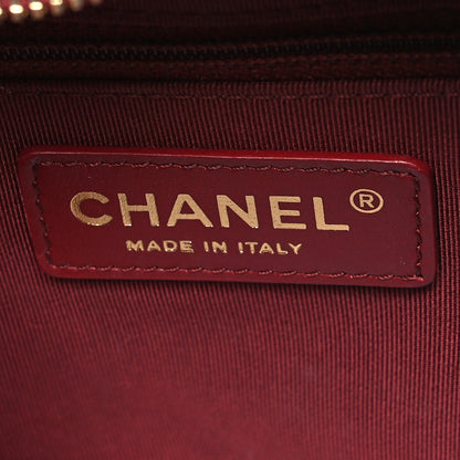 Chanel Calfskin Quilted CC Medium Vanity Case Dark Red 9 of 15