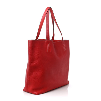 Hermes Taurillon Clemence Double Sens Reversible Tote 36 Rose Jaipur Bougainvillea 3 of 12