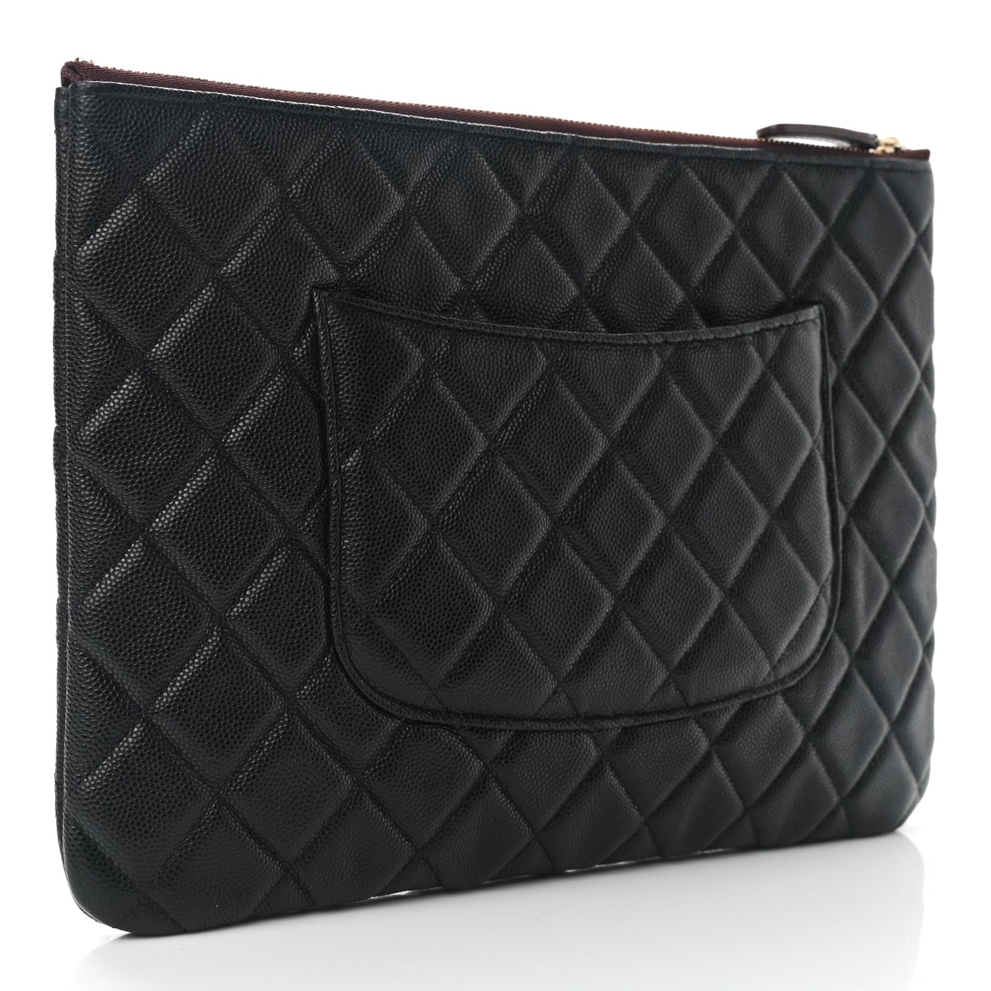 Caviar Quilted Medium Cosmetic Case Black