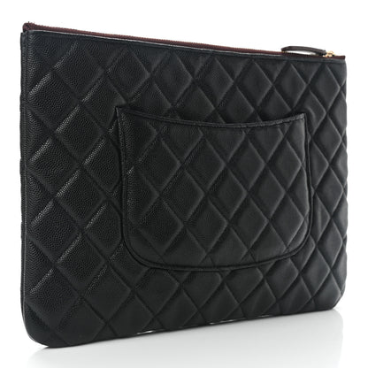 Chanel Caviar Quilted Medium Cosmetic Case Black 4 of 8