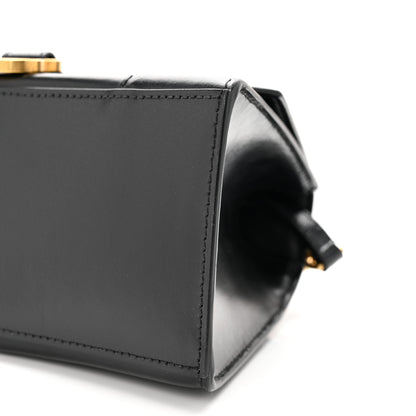 Balenciaga Shiny Box Calfskin Small Hourglass Top Handle Bag Black 10 of 10