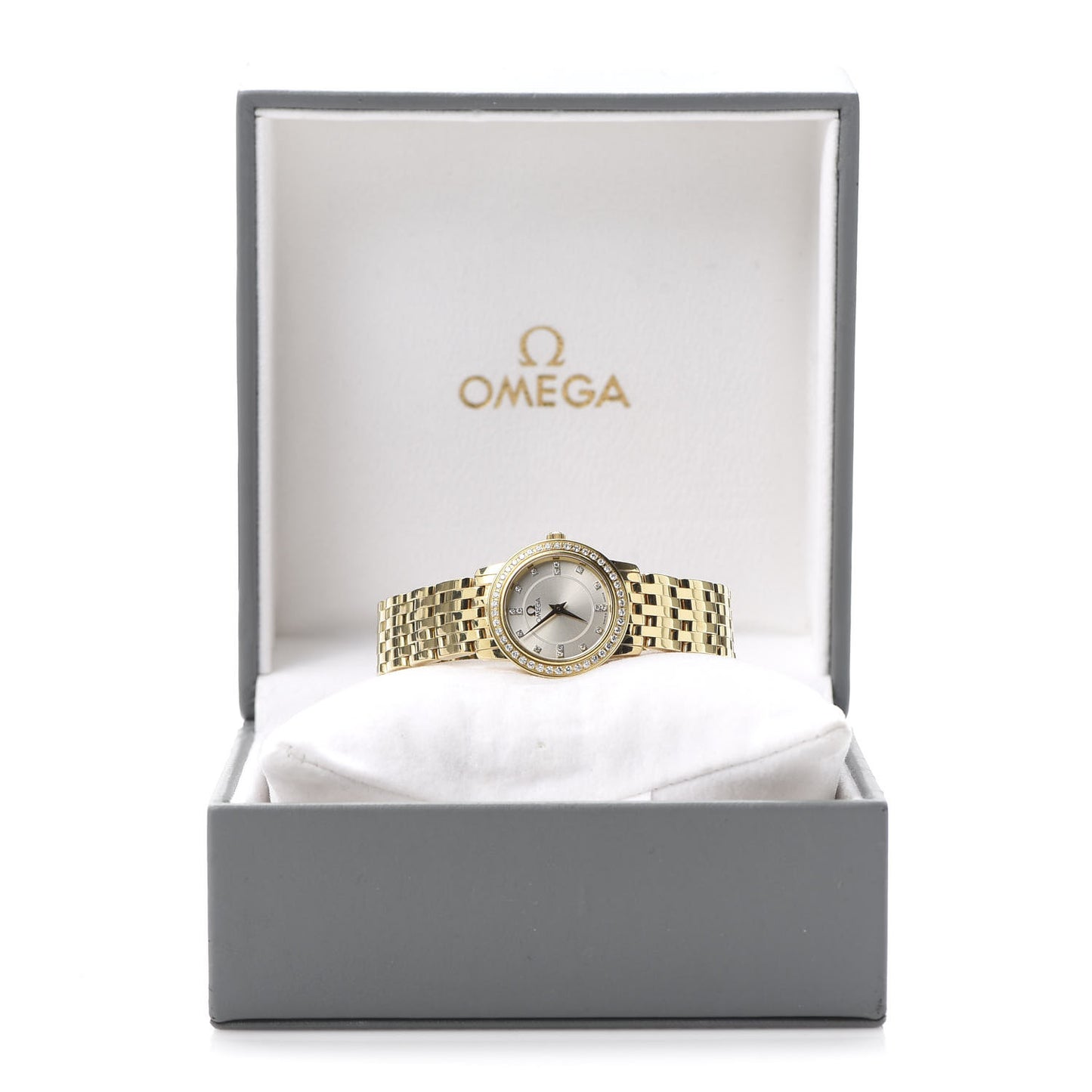 18K Yellow Gold Diamond Bezel 22mm De Ville Prestige Quartz Watch 4175.35.00