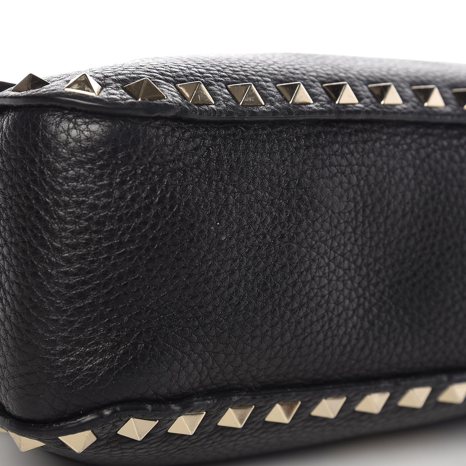 Valentino Garavani Pebbled Calfskin Small Rockstud Flip-Lock Messenger Bag Black 9 of 11