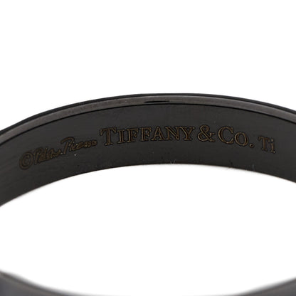 Tiffany Titanium Narrow Paloma Picasso Groove Band Ring 68 12.25 4 of 4
