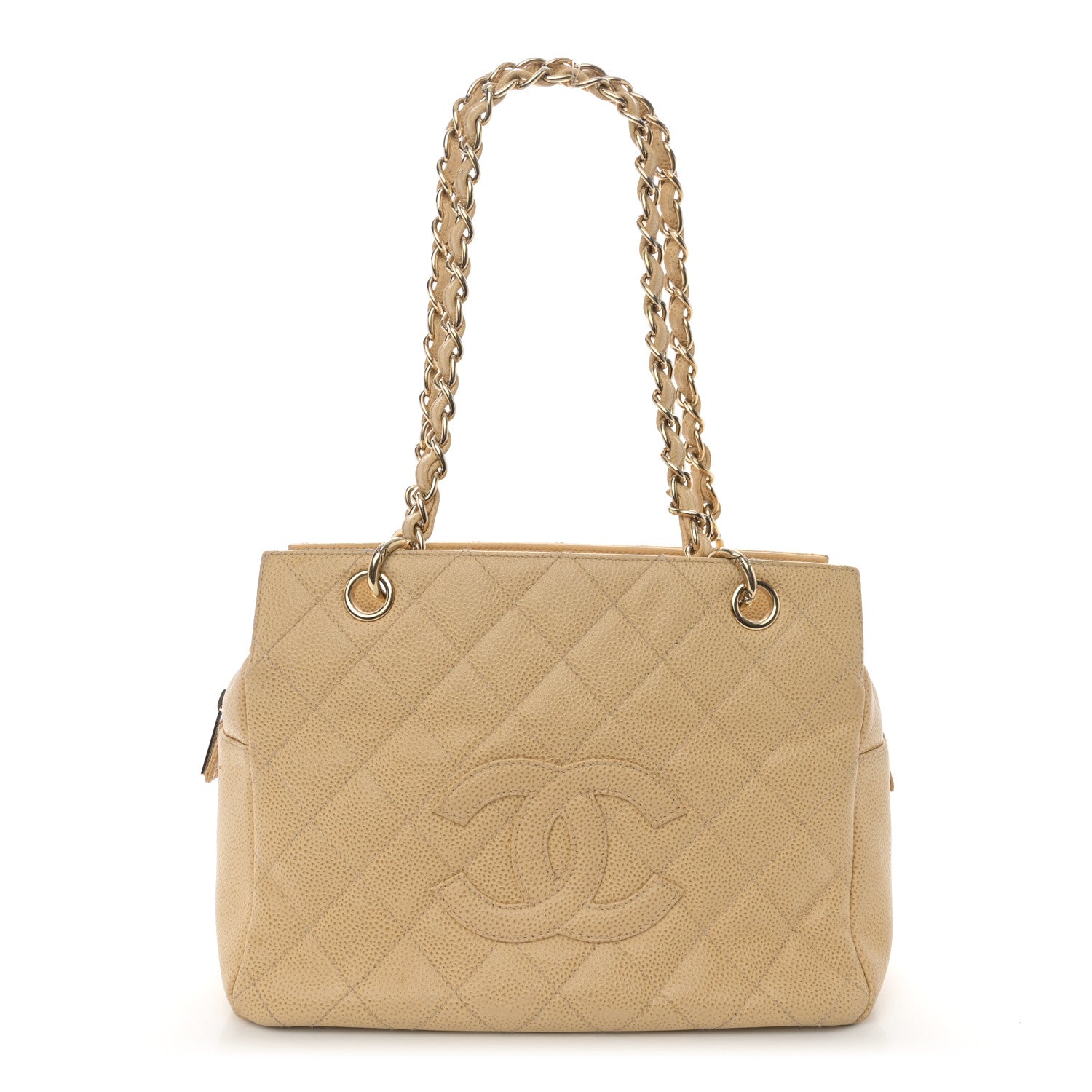 Chanel Caviar Quilted Petit Timeless Tote PTT Beige 1 of 12