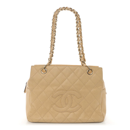 Chanel Caviar Quilted Petit Timeless Tote PTT Beige 1 of 12