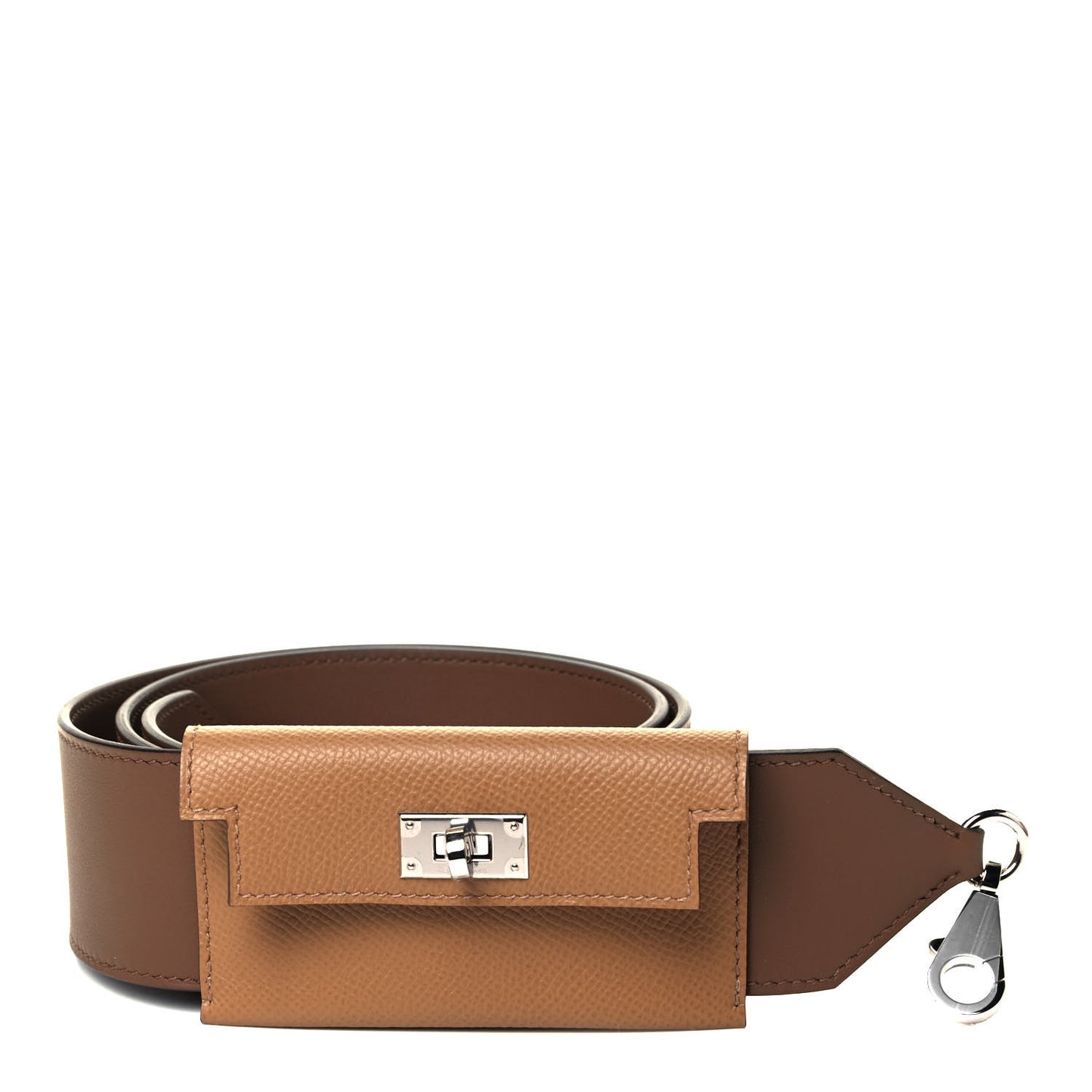Swift Epsom Pocket Kelly Shoulder Strap Alezan Biscuit