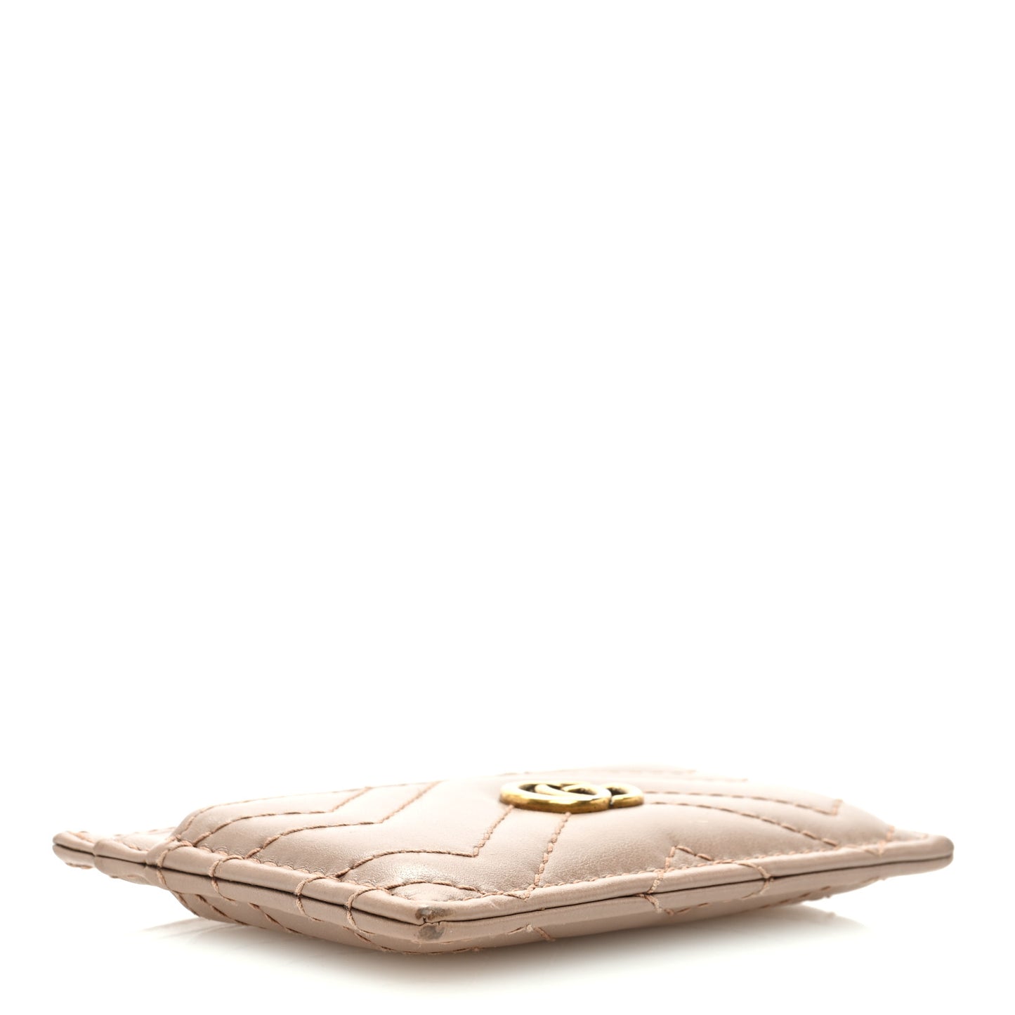 Calfskin Matelasse GG Marmont Card Holder Porcelain Rose