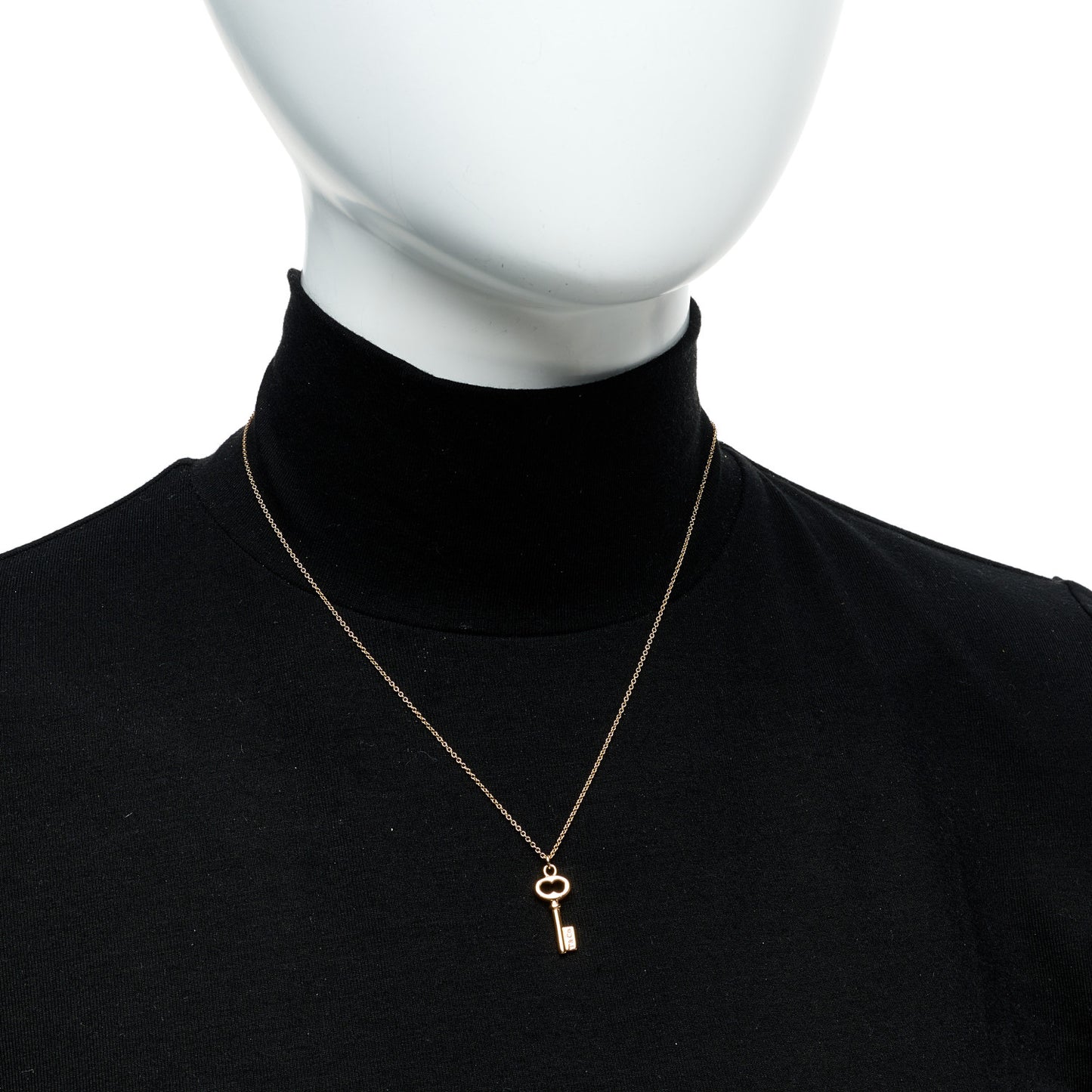 18K Rose Gold Mini Key Pendant Necklace