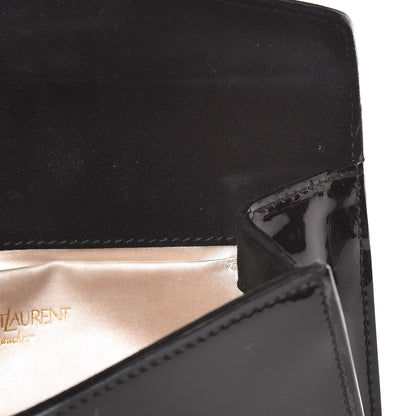 Saint Laurent Patent Y-Mail Clutch Black 8 of 10