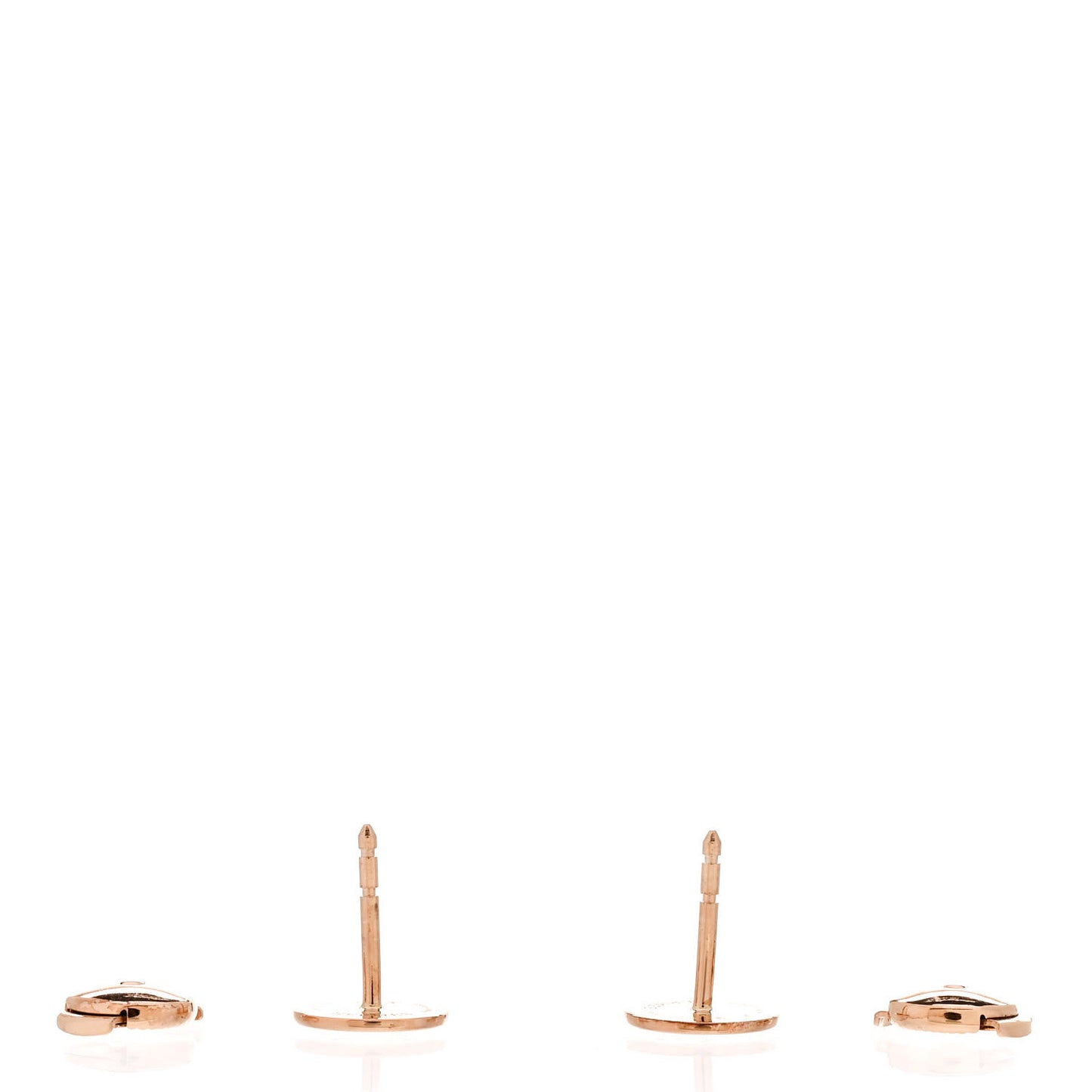 18K Rose Gold TPM Ex-Libris Stud Earrings