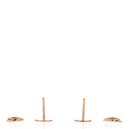 Hermes 18K Rose Gold TPM Ex-Libris Stud Earrings 3 of 5