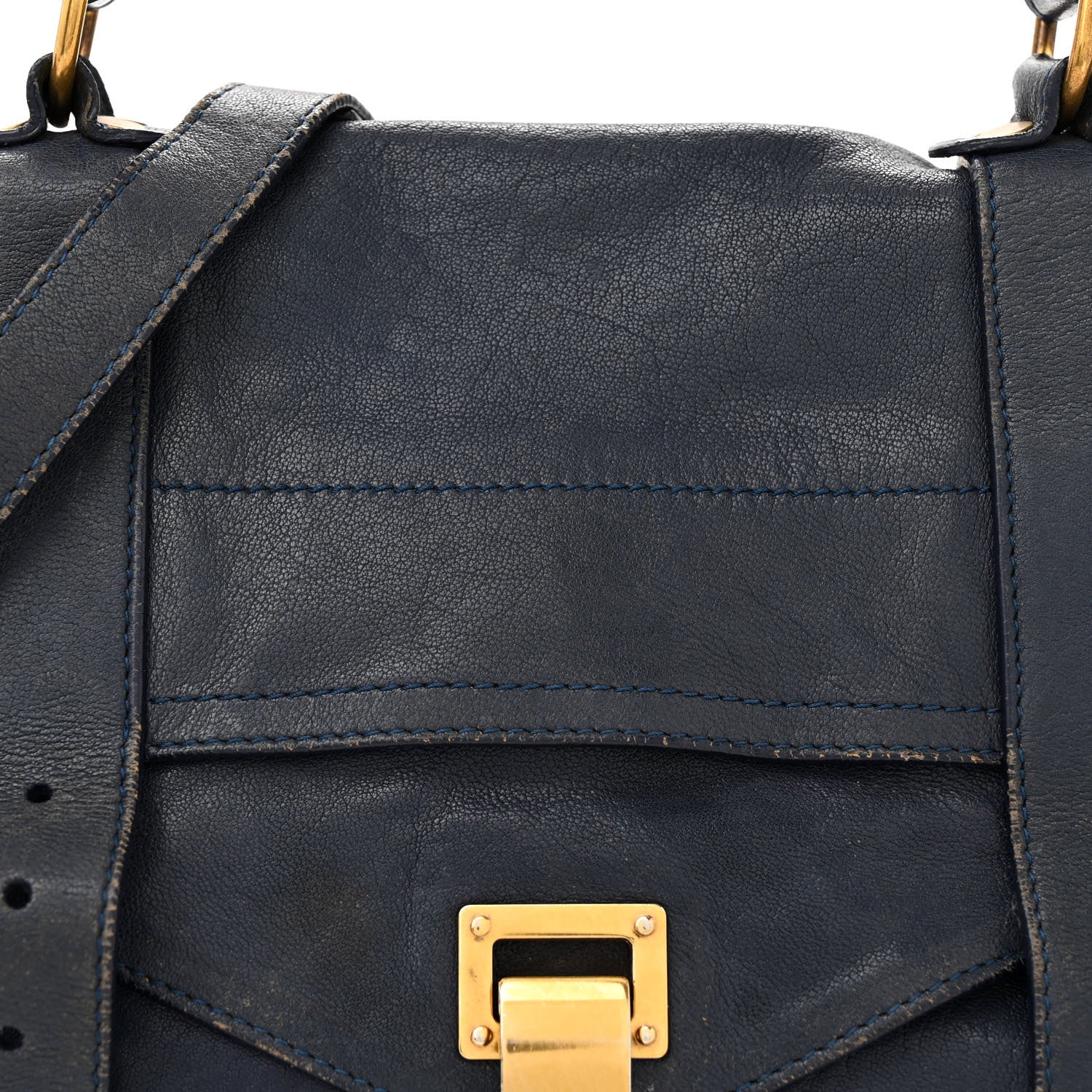 Proenza Schouler Lambskin Medium PS1 Satchel Navy 9 of 23