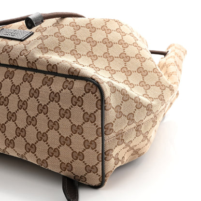 Gucci Monogram Dollar Calfskin O Drawstring Backpack Beige Ebony Testa di Moro Dark Chocolate 6 of 10