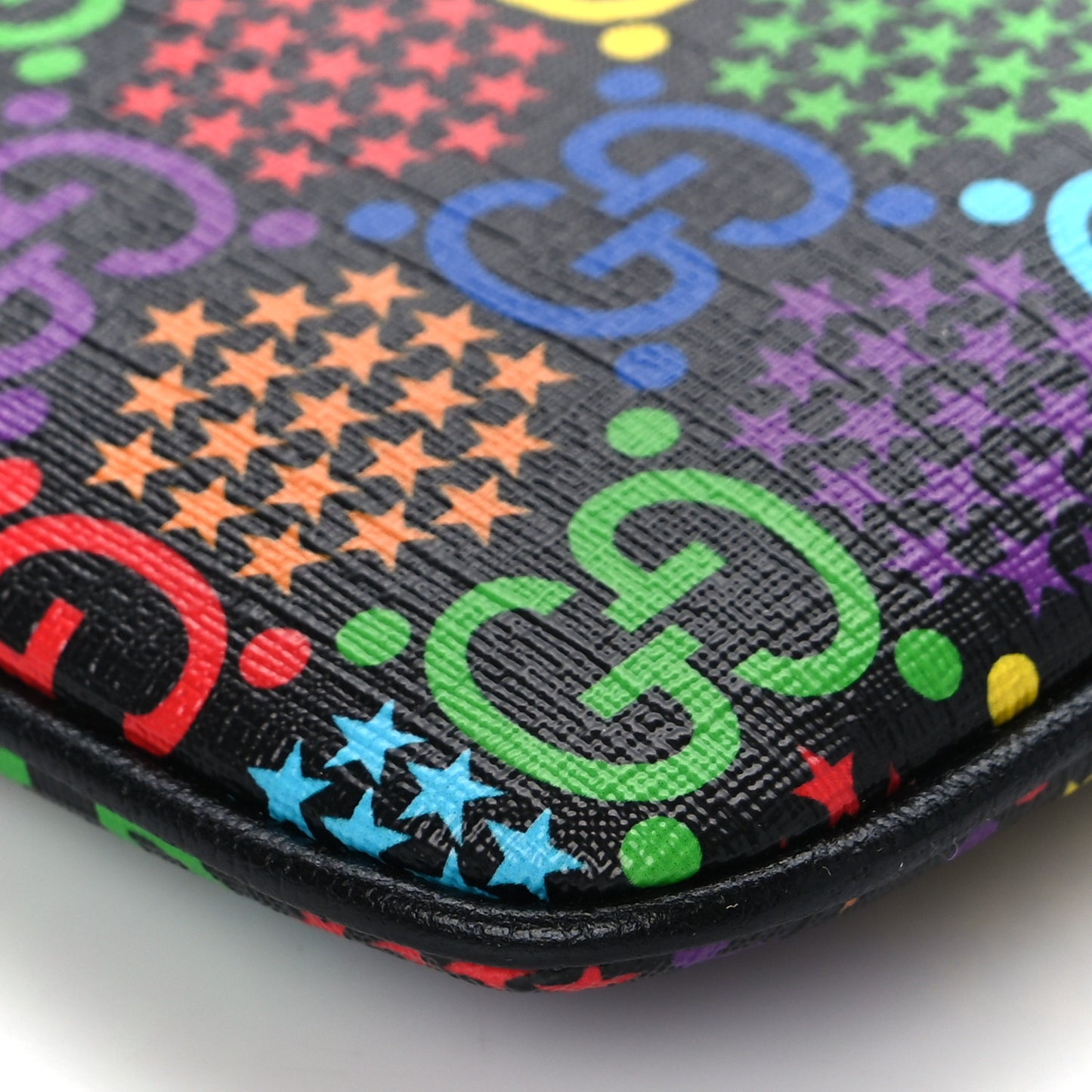 GG Supreme Monogram Psychedelic iPhone Pouch Black