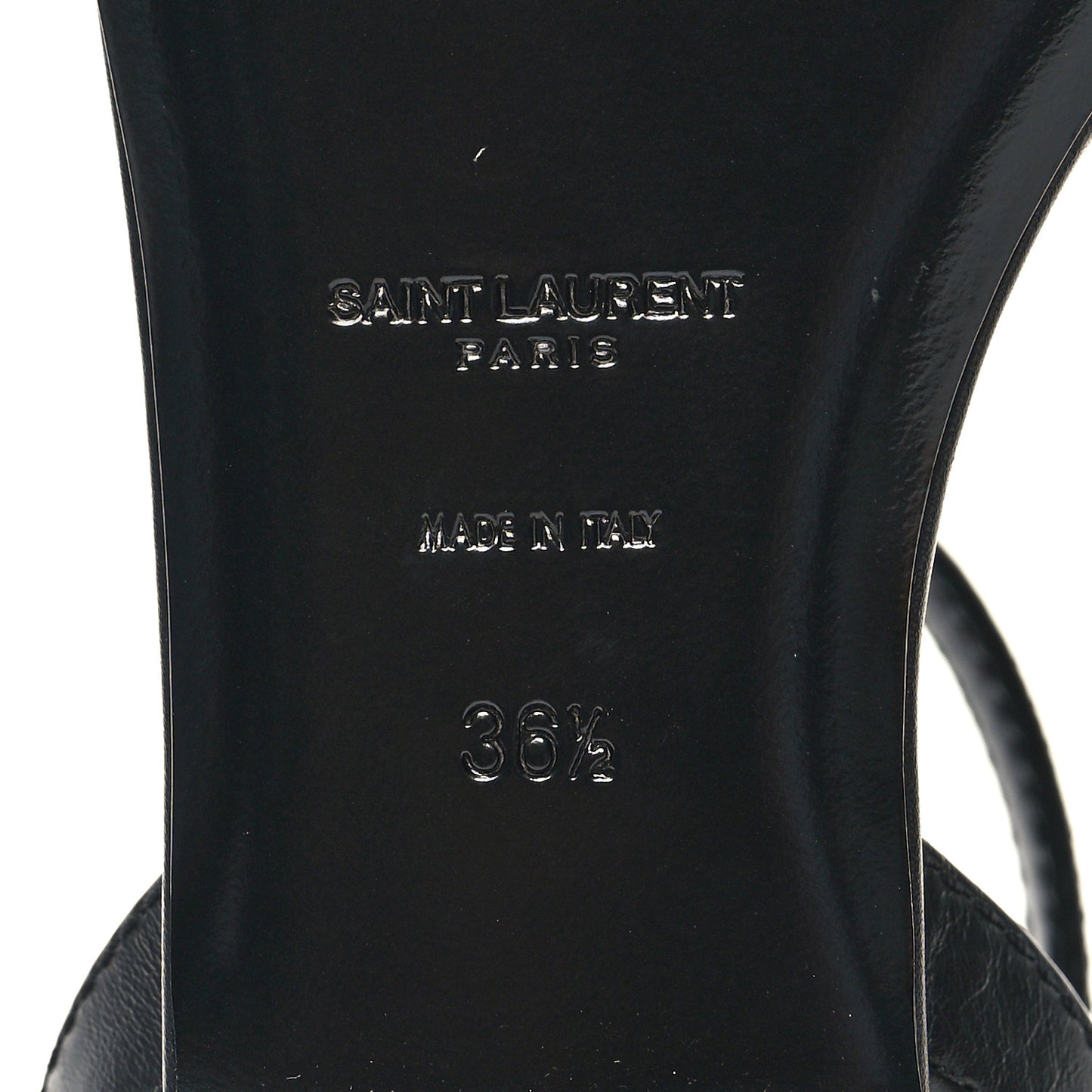 Calfskin Le Maillon Flat Sandals 36.5 Black