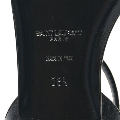 Saint Laurent Calfskin Le Maillon Flat Sandals 36.5 Black 7 of 8