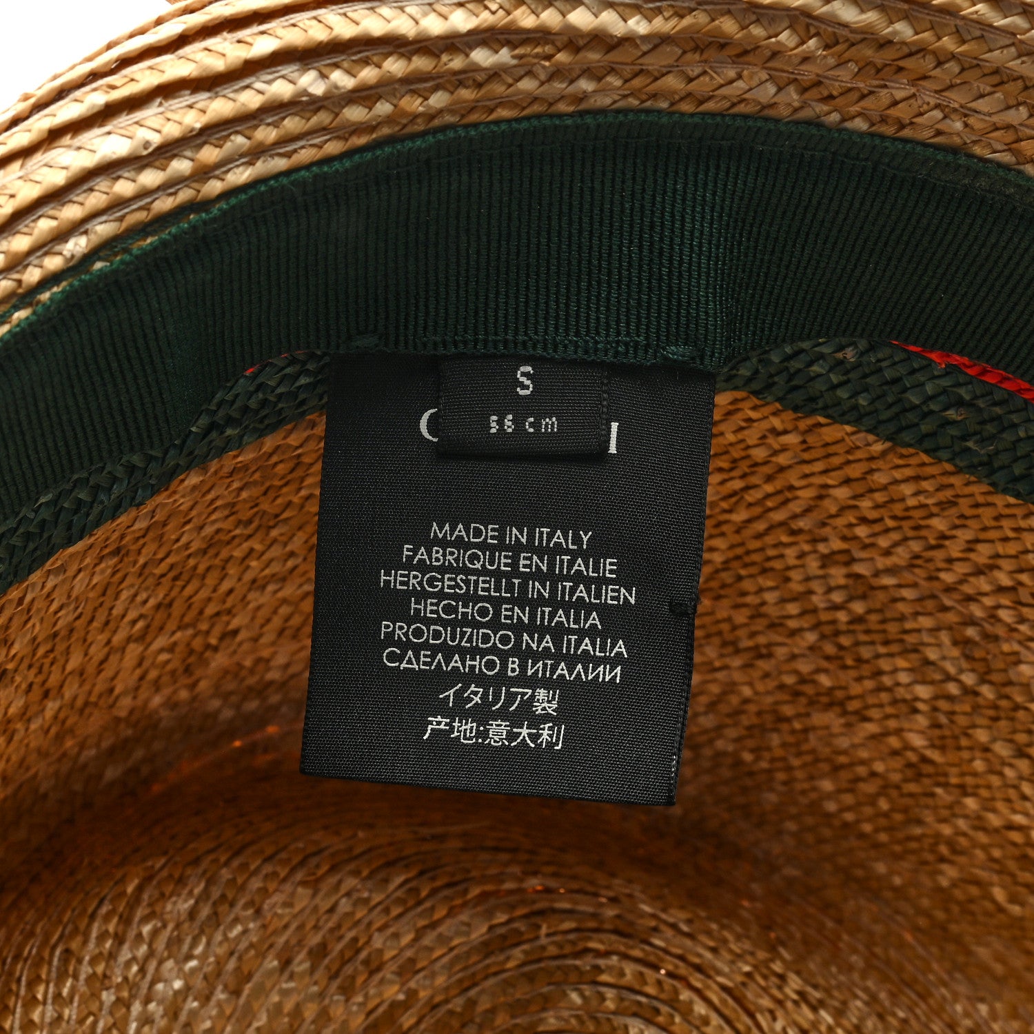 Gucci Abaca Straw Web Fedora Hat S 7 of 7