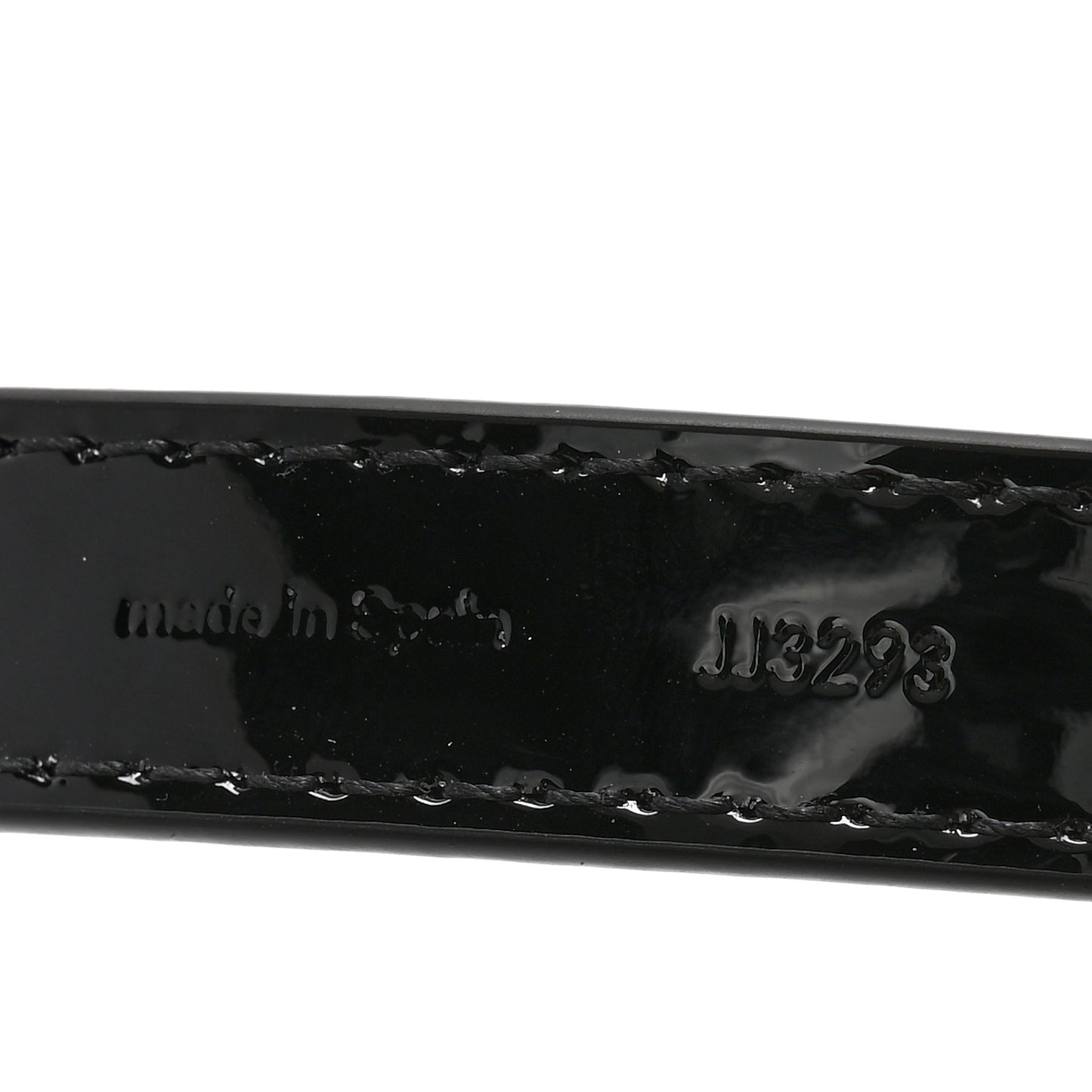 Patent Grosgrain Crystal 15mm LV Gram Belt 90 36 Black
