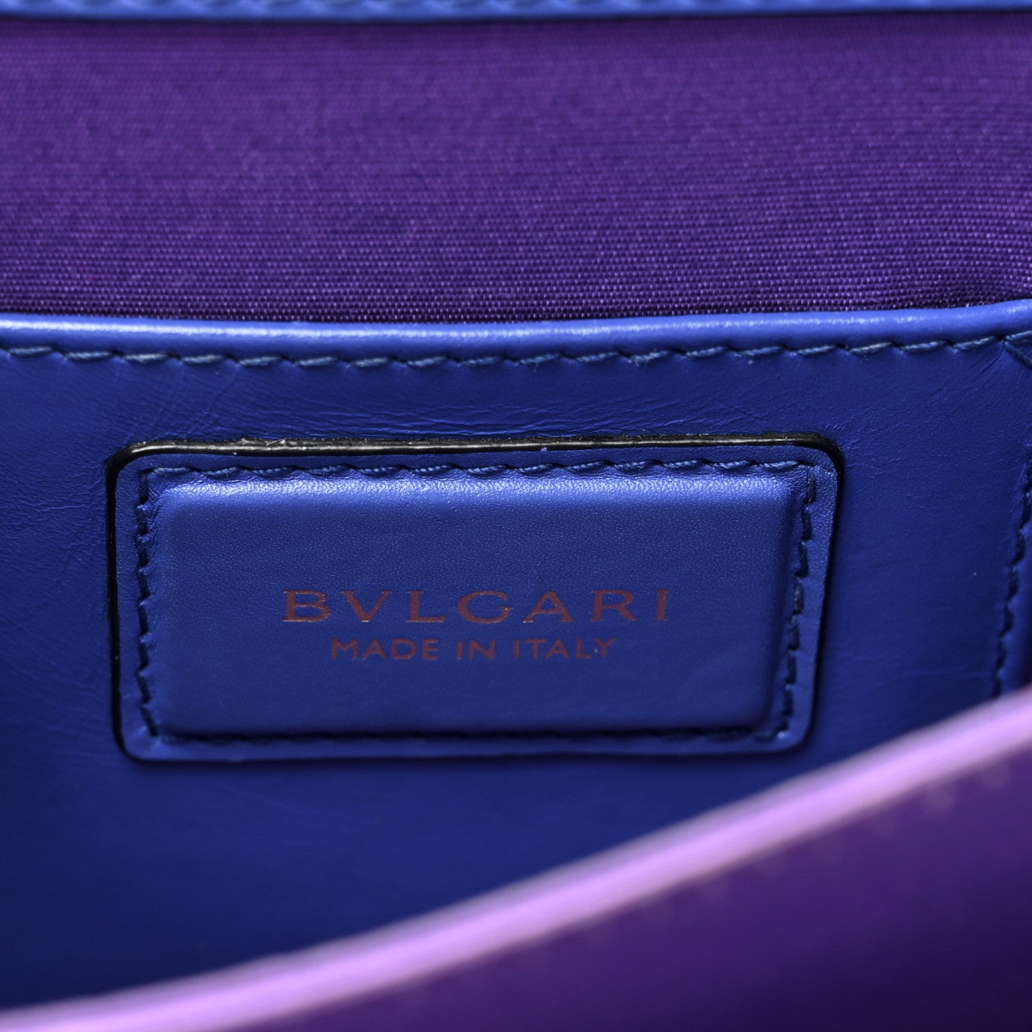 Bulgari Calfskin Serpenti Forever Top Handle Blue 8 of 17