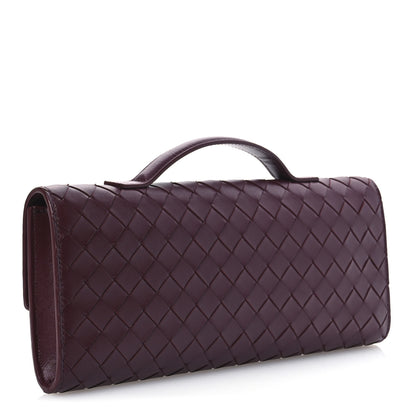 Bottega Veneta Nappa Intrecciato Long Andiamo Top Handle Clutch Barolo 3 of 13