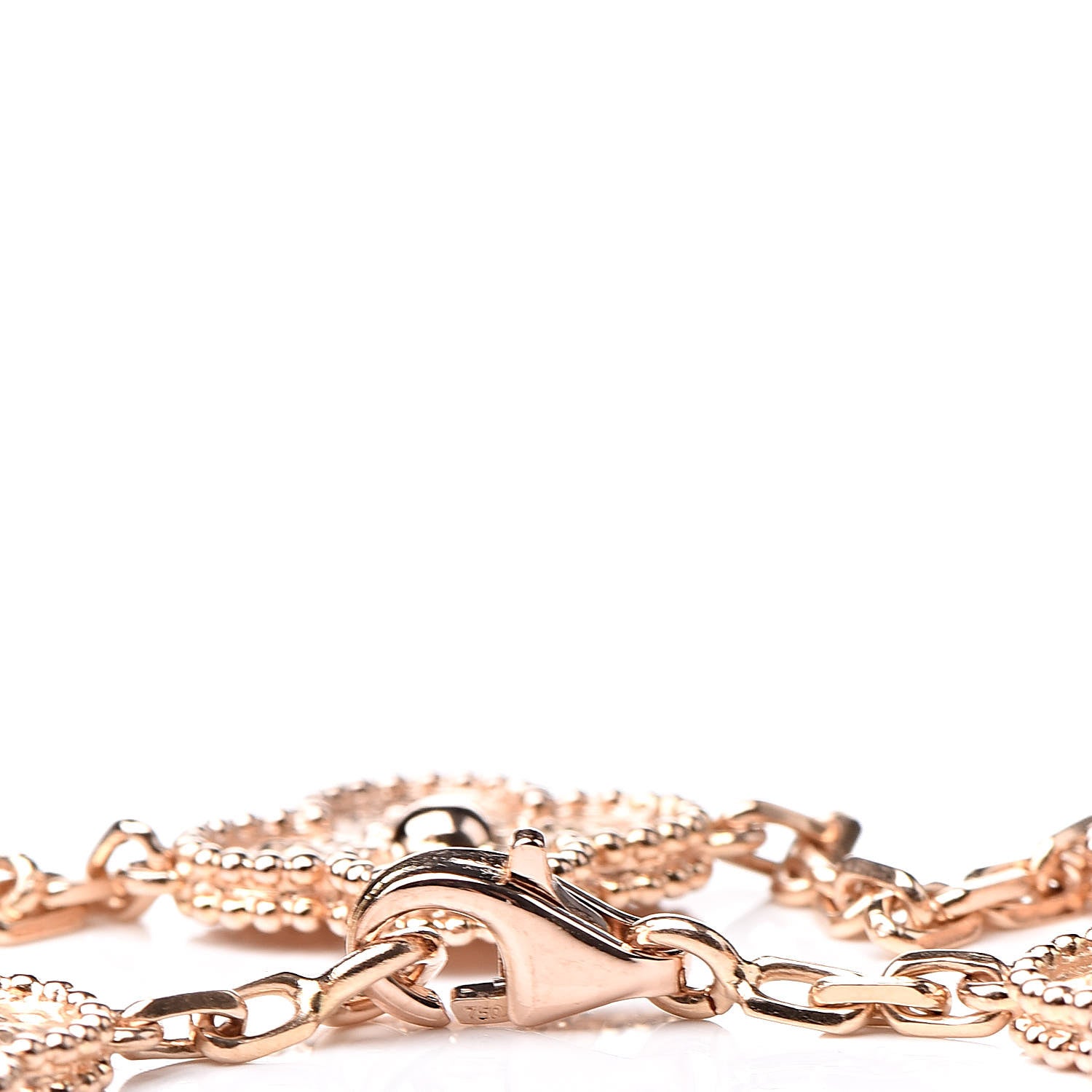 Van Cleef & Arpels 18K Rose Gold 5 Motifs Vintage Alhambra Bracelet 5 of 7