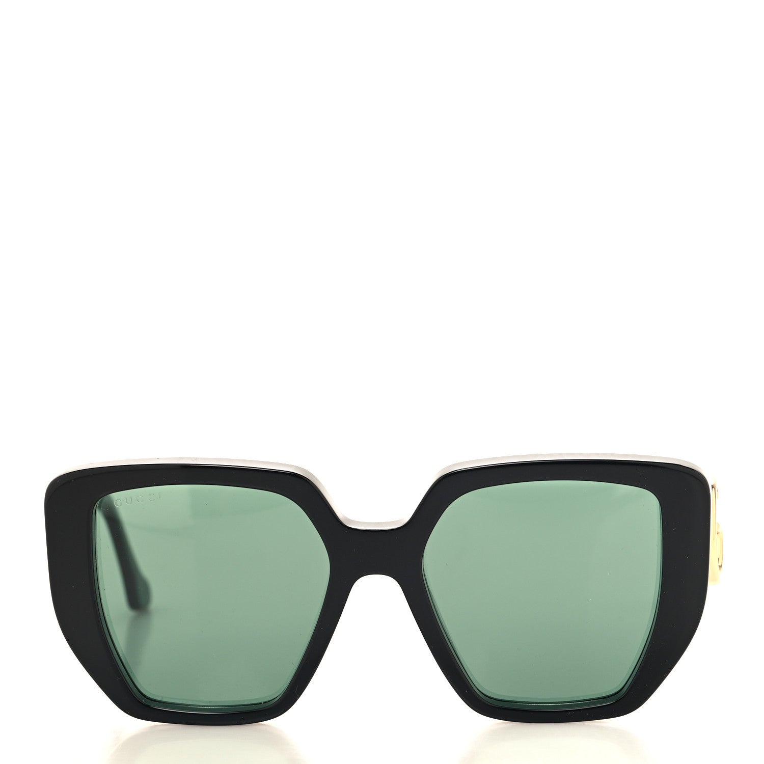 Gucci Acetate Square Frame Sunglasses GG0956S Green Black 2 of 7